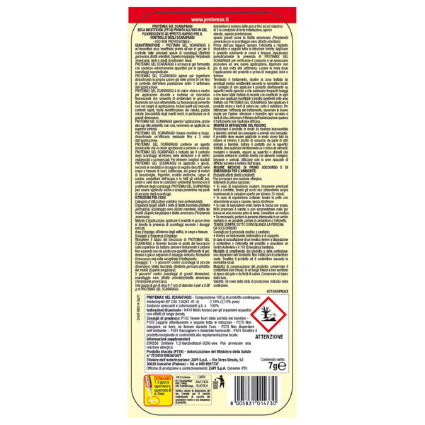 Esca gel siringa - per scarafaggi - 7 gr - Protemax