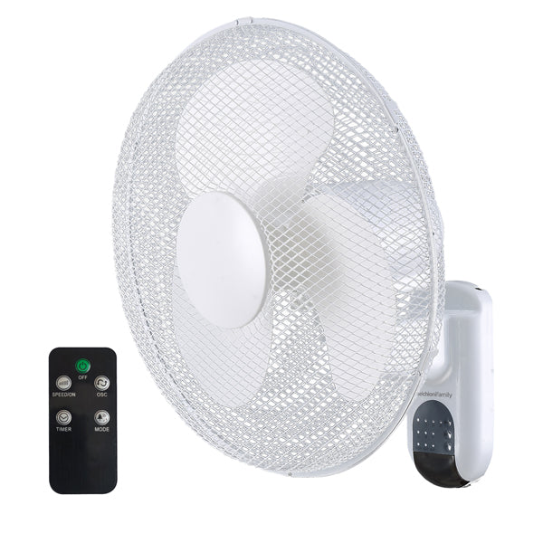 Ventilatore WallFan40 - da parete - 3 velocità - 40 W - diametro 40 cm - 41,3 x 45,9 x 27,6 cm - Melchioni family