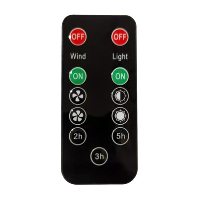 Ventilatore portatile - da campeggio - con luce LED - diametro 10 cm - 16 x 14 x 16,5 cm - Melchioni family