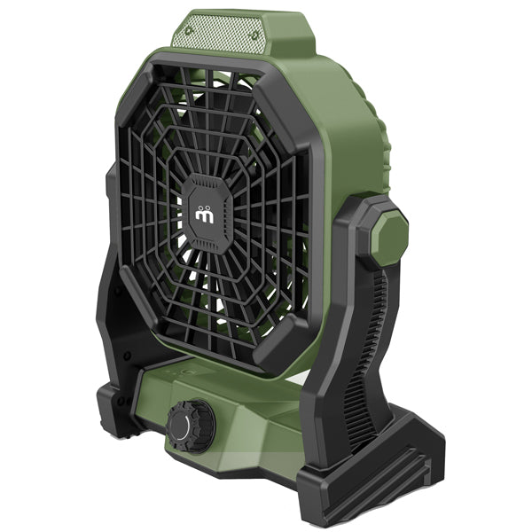 Ventilatore portatile - da campeggio - con luce LED - diametro 12 cm - 25,5 x 21 x 11,5 cm - Melchioni family