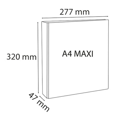Raccoglitore personalizzabile Kreacover - A4 Maxi - 4 anelli a D 25 mm - dorso 4,7cm - PP - bianco - Exacompta