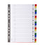 Separatore alfabetico A/Z - colori assortiti 160 gr - tasti colorati - A4 - Exacompta