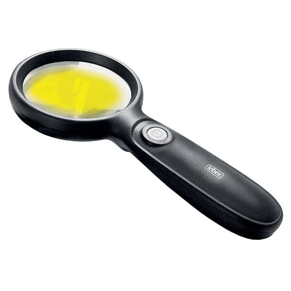 Lente di ingrandimento 1137 - diametro 7,5 cm - con led - nero - Lebez