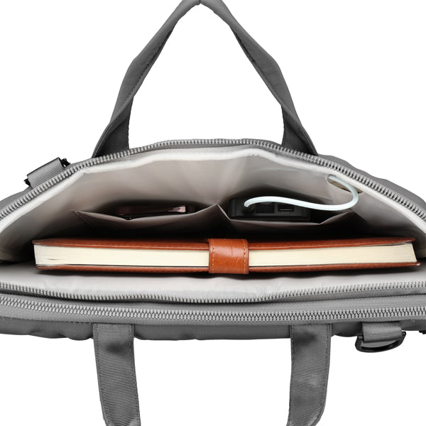 Borsa porta notebook Vacallo 16" - PET - grigio chiaro - SWISS Digital DESIGN