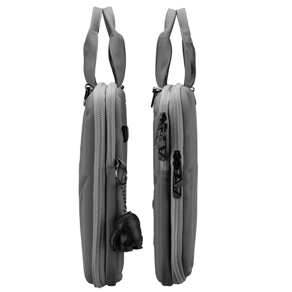 Borsa porta notebook Vacallo 16" - PET - grigio chiaro - SWISS Digital DESIGN