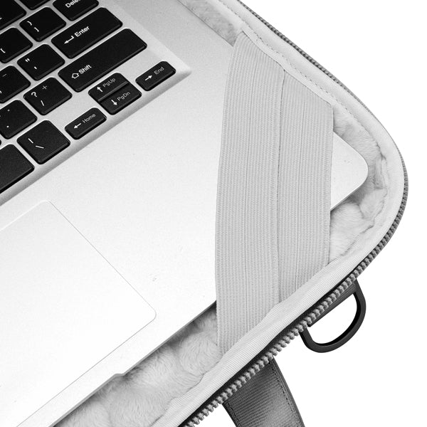 Borsa porta notebook Vacallo 16" - PET - grigio chiaro - SWISS Digital DESIGN
