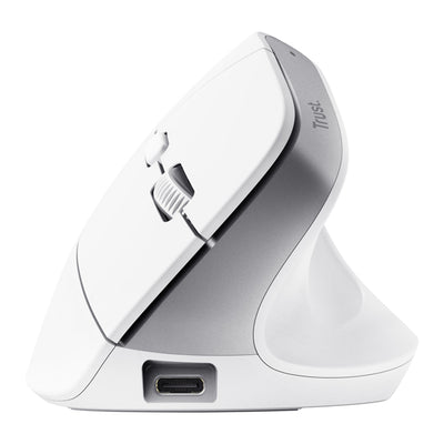 Mouse Ergonomico Bayo+ wireless - bianco - Trust