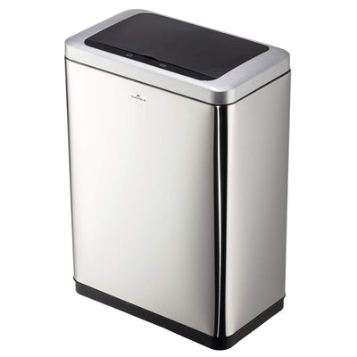 Cestino con sensore No TouchDuo - 2 x 20 L - 46,5 x 27 x 65 cm - acciao/PPL - argento metallizzato - Durable