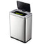Cestino con sensore No TouchDuo - 2 x 20 L - 46,5 x 27 x 65 cm - acciao/PPL - argento metallizzato - Durable