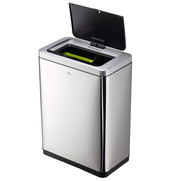 Cestino con sensore No TouchDuo - 2 x 20 L - 46,5 x 27 x 65 cm - acciao/PPL - argento metallizzato - Durable