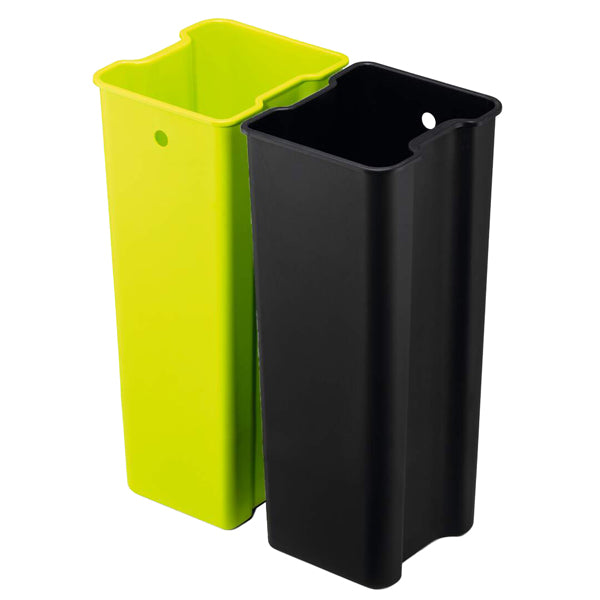 Cestino con sensore No TouchDuo - 2 x 20 L - 46,5 x 27 x 65 cm - acciao/PPL - argento metallizzato - Durable