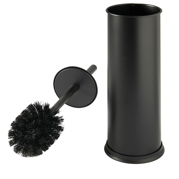 Portascopino Vic - diametro 9,5 cm - altezza 27 cm - acciaio inox - nero satinato - Perfetto
