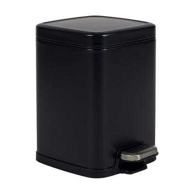 Bidone Pico - con pedale e vaschetta - 4 L - nero satinato - Perfetto