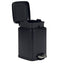 Bidone Pico - con pedale e vaschetta - 4 L - nero satinato - Perfetto