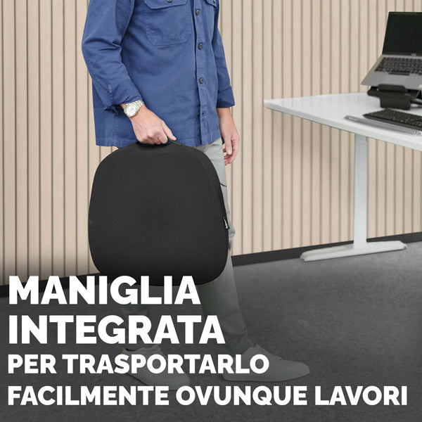 Cuscino Breyta Comfort - 6 x 43 x 43 cm - in tessuto - nero - Fellowes