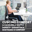 Cuscino Breyta Comfort - 6 x 43 x 43 cm - in tessuto - nero - Fellowes