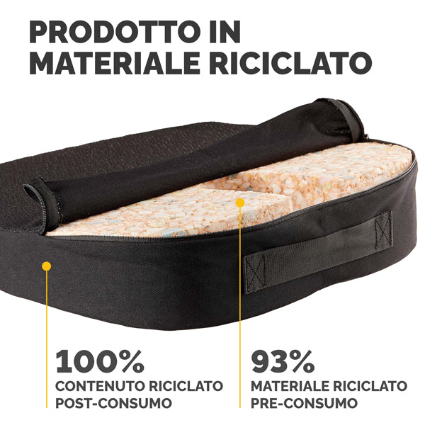 Cuscino Breyta Inclinato - 9 x 43 x 43 cm - in tessuto - nero - Fellowes