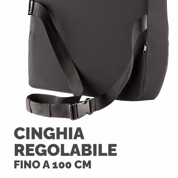 Cuscino Lombare Confort Breyta - 33 x 38 x 9 cm - in tessuto - nero - Fellowes