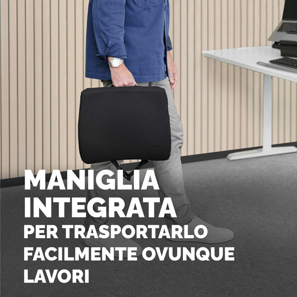 Cuscino Lombare Confort Breyta - 33 x 38 x 9 cm - in tessuto - nero - Fellowes