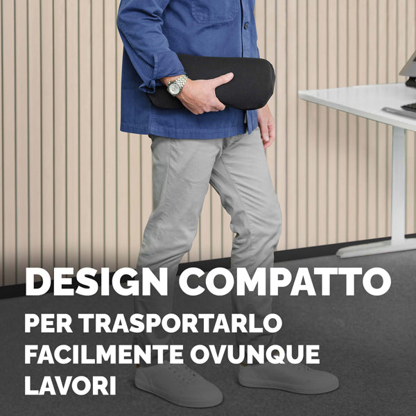 Cuscino Lombare Breyta - 17 x 35 x 6 cm - in tessuto - nero - Fellowes