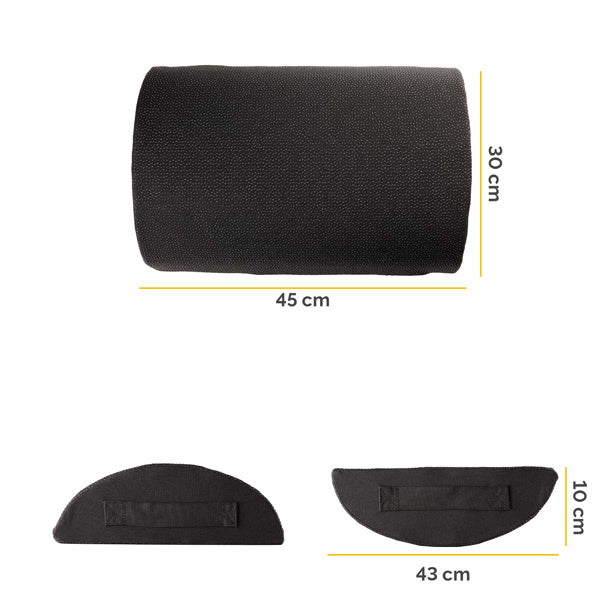 Cuscino Poggiapiedi Breyta - 10 x 45 x 30 cm  - nero - Fellowes