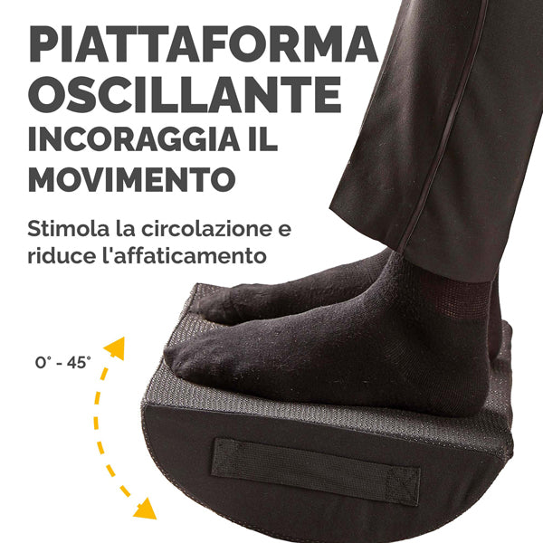 Cuscino Poggiapiedi Breyta - 10 x 45 x 30 cm  - nero - Fellowes