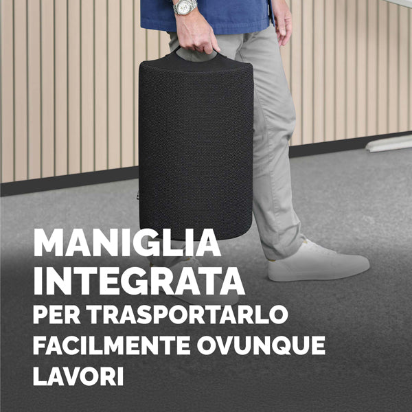 Cuscino Poggiapiedi Breyta - 10 x 45 x 30 cm  - nero - Fellowes