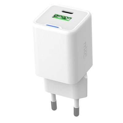 Caricabatteria rapido - 2 porte - USB-C e USB-A da 20W - MKC