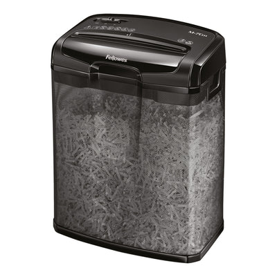 Distruggidocumenti M-7CM - a frammenti - nero - Fellowes