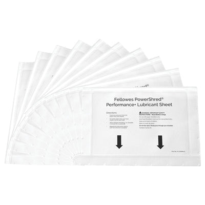 Foglio lubrificante Performance - per distruggidocumenti - Fellowes - conf. 10 pezzi