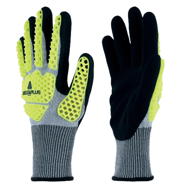 Guanto antiurto EOS NOCUT VV909 - taglia 08 - giallo fluo/grigio - Deltaplus