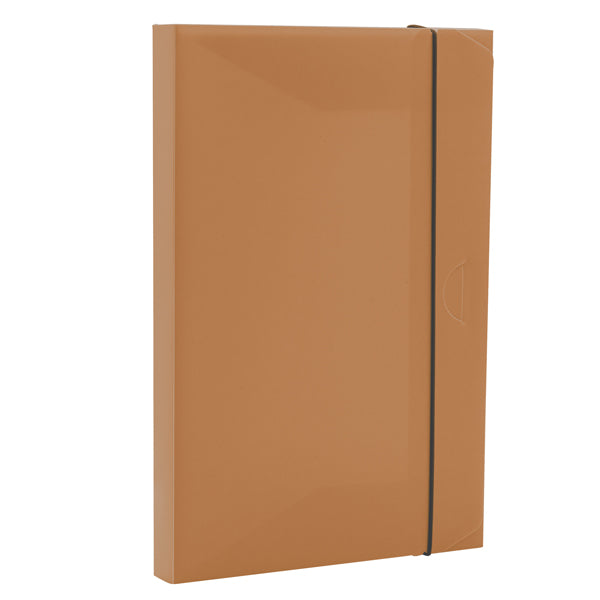 Cartella progetto con elastico HOLOS - 34,5 x 23,5 cm - dorso 3 cm - marrone - Fellowes