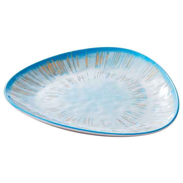 Piatto triangolare Linea Oceano - 19 x 2,5 cm - melamina - Leone