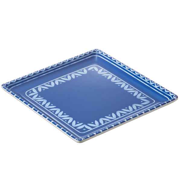Piatto quadrato Linea Itaca - 17 x 17 x 2 cm - melamina - Leone