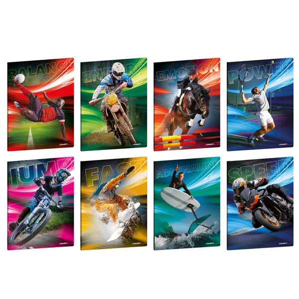 Maxiquaderno Sport Emotions - A4 - 1 rigo c/margine - 20+1 fogli - 80 gr - Blasetti