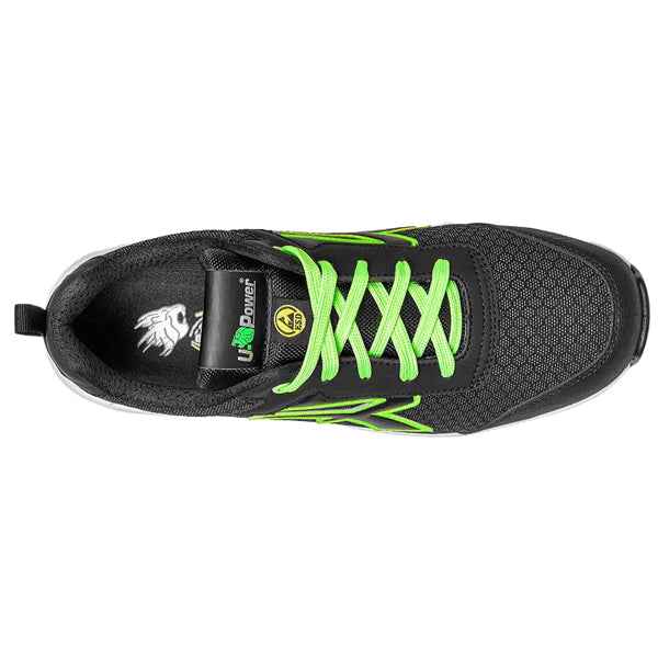 Calzatura di sicurezza Mitch Red Ego S3S ESD - numero 48 - nero/verde - U-Power