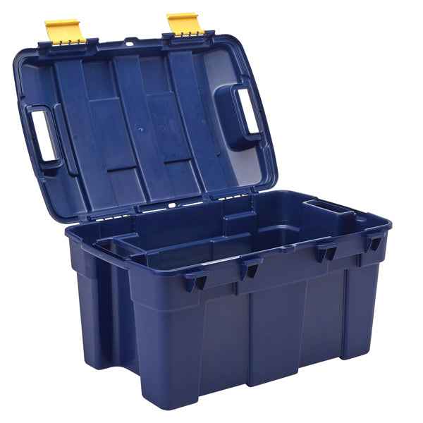 Baule multiuso Bankers Box - 39 x 59 x 33 cm - 40 L - PP - con coperchio - blu/giallo - Fellowes