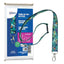 Cordoncino per portabadge - in Rpet - fantasia tropicale - 440 x 20 mm - Avery - Conf. 10 pezzi