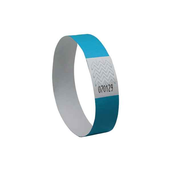 Braccialetti identificativi - in Tyvek - blu fluo - 265 x 19 mm - 50 fogli - 10 et/fg - Avery - Conf. 500 pezzi