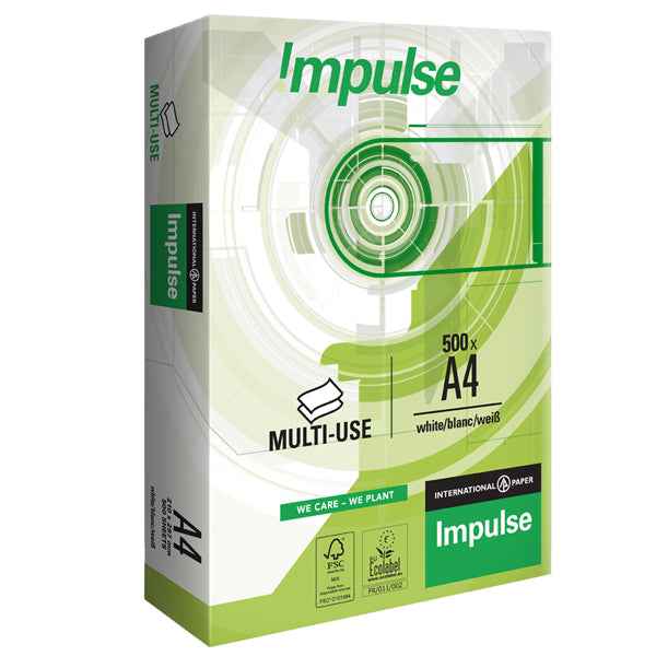 Carta fotocopie - A4 - 75 gr - bianco - Impulse 75 - conf. 500 fogli - ordine drop max 25 risme