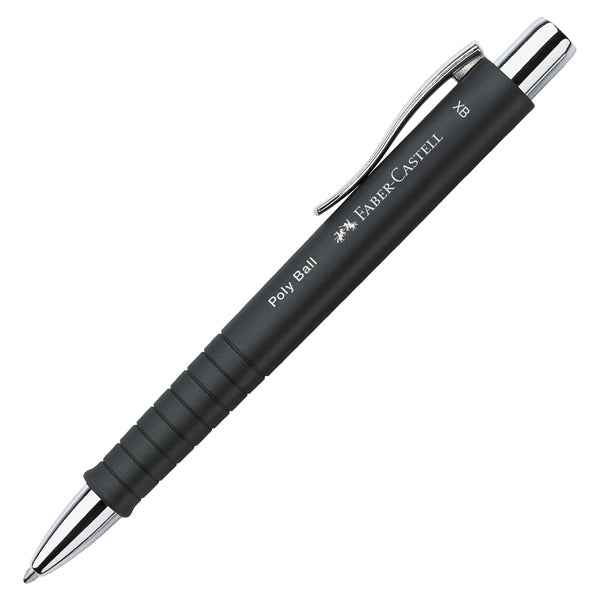 Set stilo B Poly Pen + sfera Poly Ball - punta 0,7 mm - fusto nero - Faber-Castell