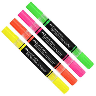 Marcatori Shake&Paint - colori assoriti neon - Faber-Castell - conf. 4 pz