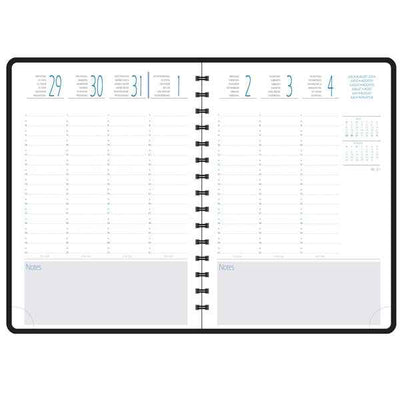 Agenda 16 mesi All-in-One 2027 - copertina Exaweek - 15 x 21 cm - nero - Quo Vadis