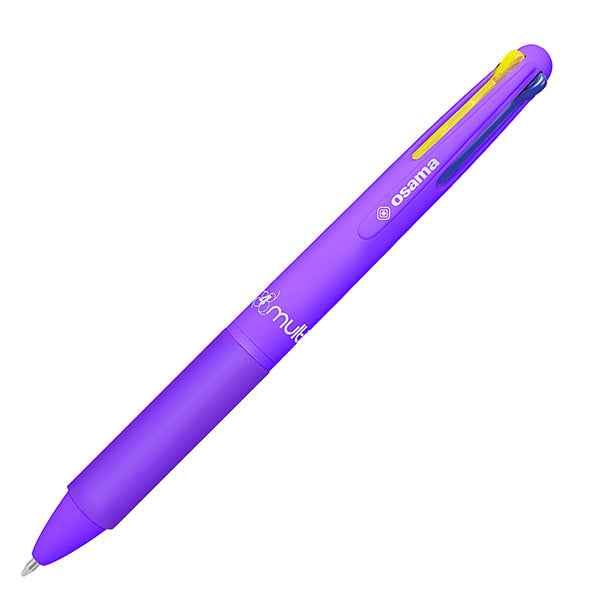 Penna a sfera scatto 4 Color - colori Neon assortiti - Osama - expo 36 pezzi