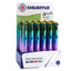 Penna a sfera scatto 4 Color - colori Rainbow pastel assortiti - Osama - expo 24 pezzi