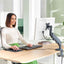 Braccio salvaspazio - per 1 monitor - grigio scuro - Leitz