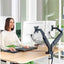 Braccio salvaspazio - per 2 monitor - grigio scuro - Leitz