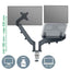 Braccio salvaspazio  - per 2 monitor & laptop - grigio scuro - Leitz