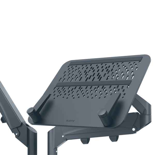 Braccio salvaspazio  - per 2 monitor & laptop - grigio scuro - Leitz