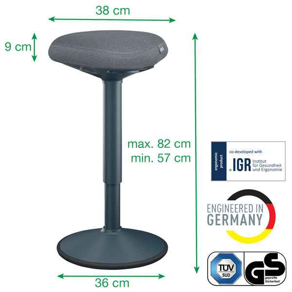 Sgabello Active Comfort in piedi - grigio scuro - Leitz